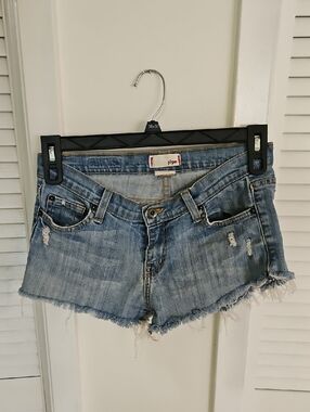 Piper Light Wash Distressed Denim Cutoff Shorts